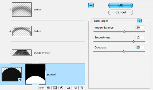 Torn Edge Mask Example and Filter Options