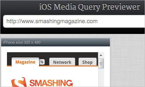 iOS Media Query Previewer