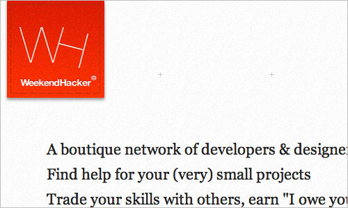 WeekendHacker: A Place for Small Collaborative Projects