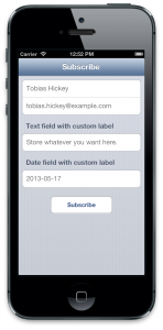 Add a subscription form to your mobile app